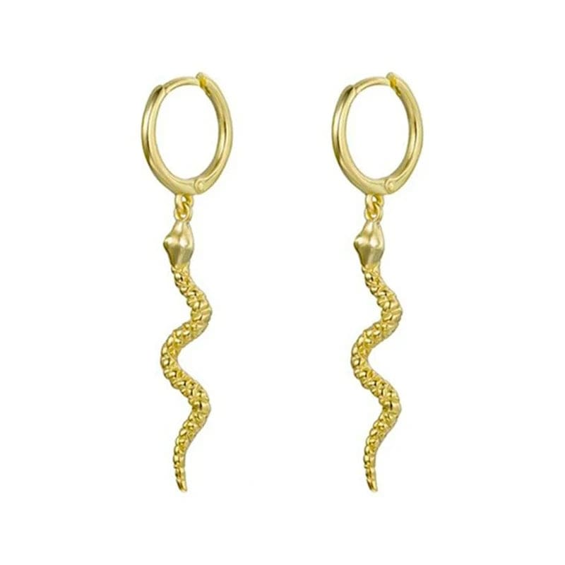 Eleganza Italiana ROXI Copper Snake Bees Cross Hoop Earrings for Women Girls Birthday Summer Jewelry Earrings Pearls Huggie Earring Pendientes Streetwear high fashion shein amazon temu target Walmart online