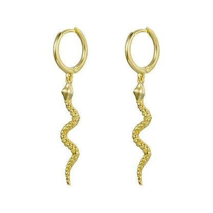 Eleganza Italiana ROXI Copper Snake Bees Cross Hoop Earrings for Women Girls Birthday Summer Jewelry Earrings Pearls Huggie Earring Pendientes Streetwear high fashion shein amazon temu target Walmart online