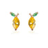 Eleganza Italiana S925 Anti-allergy Post 18k Gold Plated Zircon Studs Fashion Crystal Pineapple Banana Peach Apple Lemon Fruit Stud Earrings Streetwear high fashion shein amazon temu target Walmart online