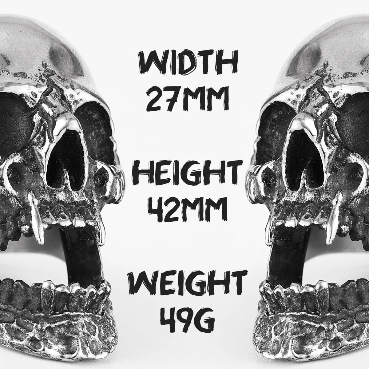 Eleganza Italiana Screaming Skull Hell Stainless Steel Mens Rings Unique Punk Gothic for Male Boyfriend Biker Jewelry Creativity Gift Wholesale Streetwear high fashion shein amazon temu target Walmart online