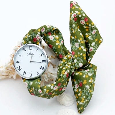 Eleganza Italiana shsby brand new Lady flower cloth wristwatch Roman silver women dress watch high quality fabric watch sweet girls Bracelet watch Streetwear high fashion shein amazon temu target Walmart online