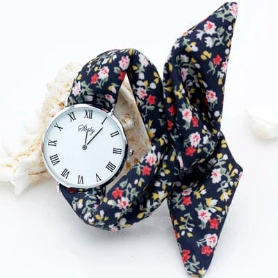 Eleganza Italiana shsby brand new Lady flower cloth wristwatch Roman silver women dress watch high quality fabric watch sweet girls Bracelet watch Streetwear high fashion shein amazon temu target Walmart online