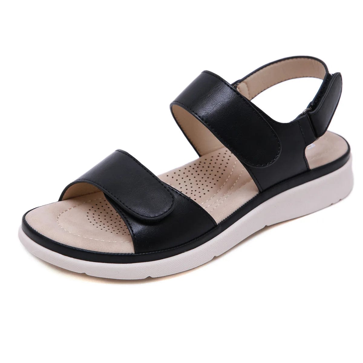 Eleganza Italiana SIKETU Brand Summer Fashion Women Flat Heel Classic Sandals Buckle Hook Loop Simple Wedge Shoes Mid Heel Soft Comfort Footbed 41 Streetwear high fashion shein amazon temu target Walmart online