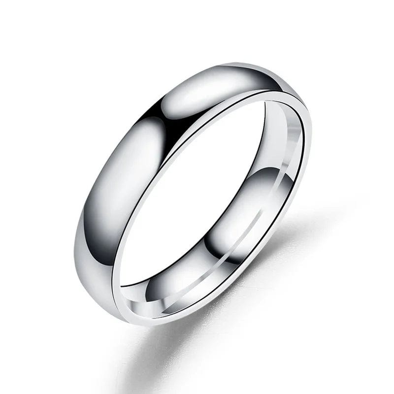 Eleganza Italiana Simple 4mm 6mm Titanium Ring Women Men Prevent Allergy High Polished Wedding Rings Stainless Steel Couple Finger Jewelry Gifts Streetwear high fashion shein amazon temu target Walmart online