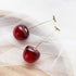 Eleganza Italiana Small Fresh Sweet Red Cherry Earrings Cherries Pendant Earrings for Women Fruit Earrings Stainless Steel Earring Charm Jewelry Streetwear high fashion shein amazon temu target Walmart online