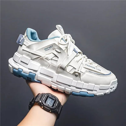 Eleganza Italiana Sneakers Men Mesh Breathable Running Sport Shoes Male Casual Platform Sneakers Lace Up Harajuku Streetwear Trainers Streetwear high fashion shein amazon temu target Walmart online