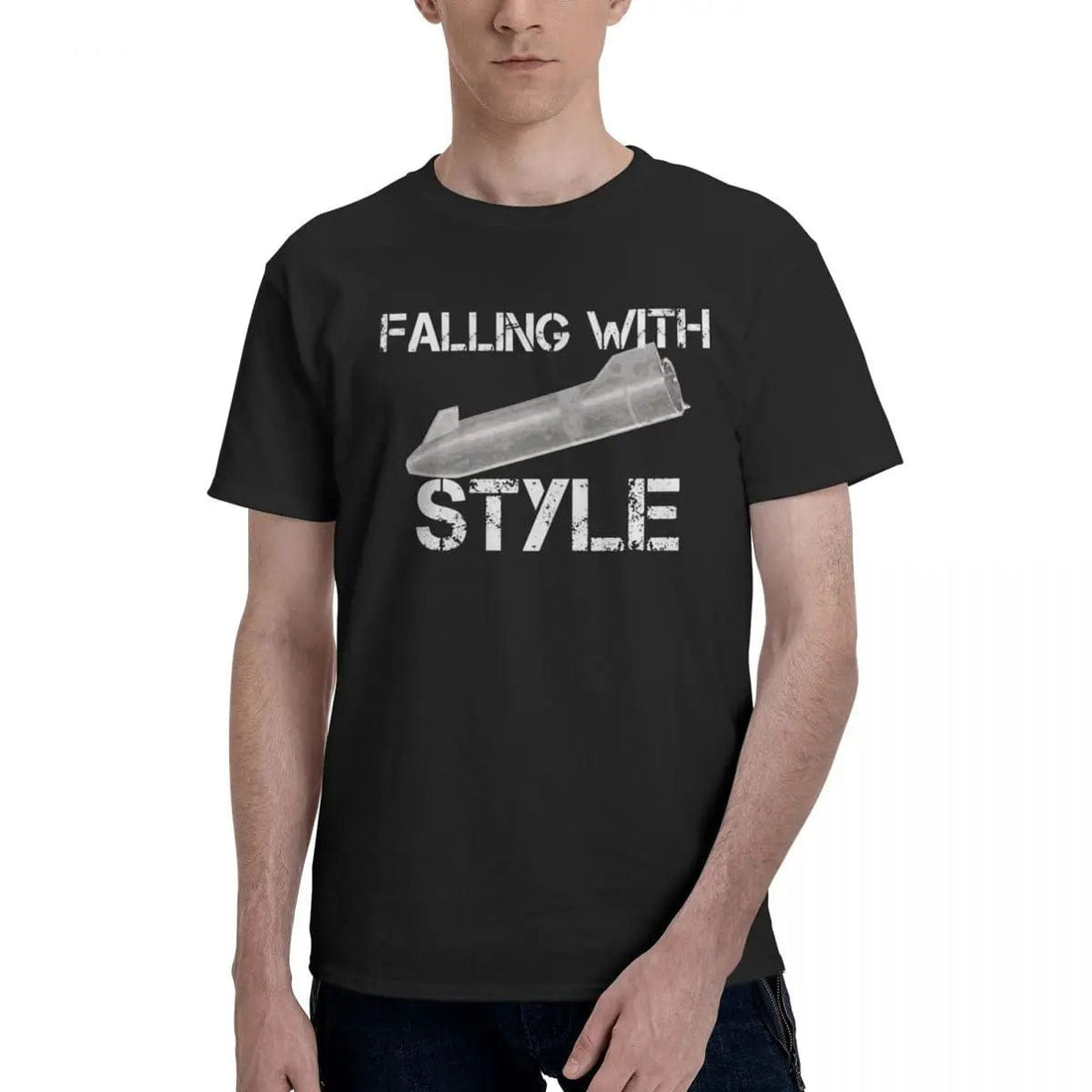 Eleganza Italiana SpaceX Starship SN15 Falling With Style T Shirts Graphic Y2K Anime Quality Mens Women T Shirt Tops Streetwear high fashion shein amazon temu target Walmart online