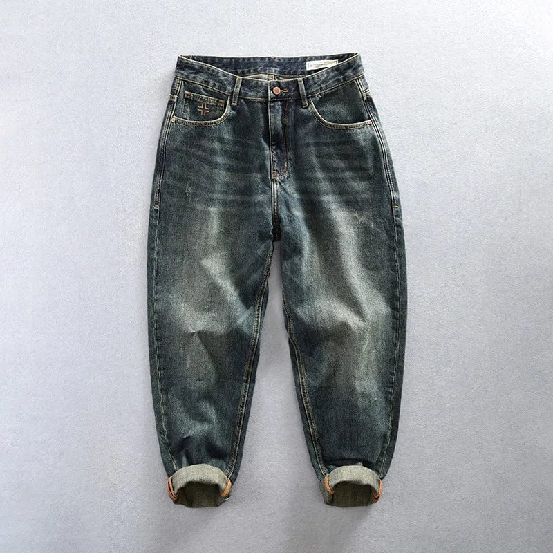 Eleganza Italiana Spring Fall Washed Men Jeans High Street Straight Baggy Jeans Casual Denim Pants Cotton Comfortable Trousers Fashion Streetwear Streetwear high fashion shein amazon temu target Walmart online