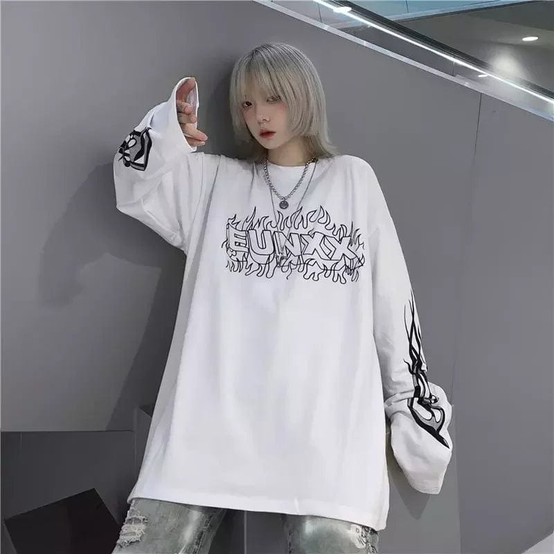 Eleganza Italiana Spring Streetwear Black Tops Girls White Gothic Oversized Hoodie Streetwear Womens hip-hop Cool Couple High Street Sweatshirts Streetwear high fashion shein amazon temu target Walmart online