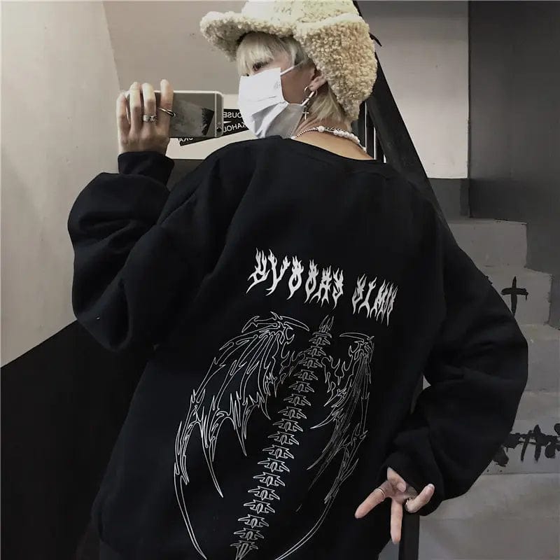 Eleganza Italiana Spring Streetwear Black Tops Girls White Gothic Oversized Hoodie Streetwear Womens hip-hop Cool Couple High Street Sweatshirts Streetwear high fashion shein amazon temu target Walmart online