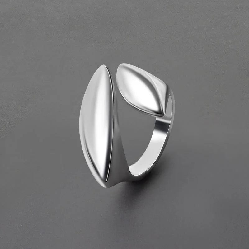 Eleganza Italiana Stainless Steel Simple Smooth Metal Heart Rings For Women Men Y2K Trendy Open Ring Korean Elegant Party Jewelry Couple Gifts Streetwear high fashion shein amazon temu target Walmart online