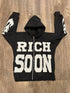 Eleganza Italiana Street Rich Soon Printed Hoodie For Male Trendy Y2k Long Sleeve Zip Up Hooded Sweatshirt 2024 Autumn Pocket Loose Hoodies Jacket Streetwear high fashion shein amazon temu target Walmart online