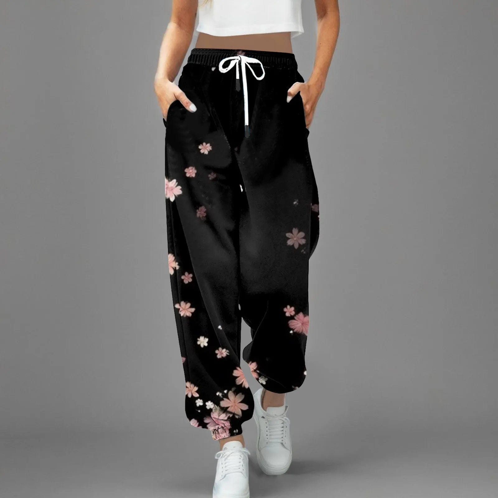 Eleganza Italiana Streetwear Y2k Pants For Women 2024 High Waist Baggy Pockets Harem Pants Parachute Sweatpants Gradient Printed Casual Trousers Streetwear high fashion shein amazon temu target Walmart online