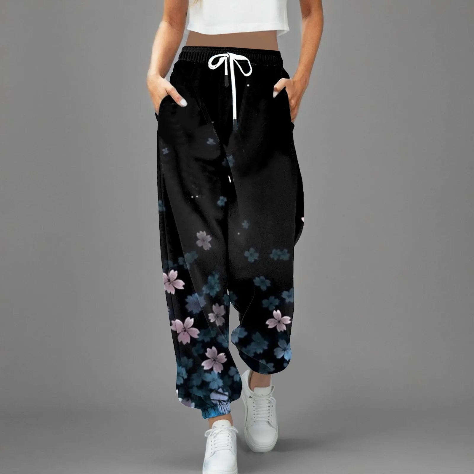 Eleganza Italiana Streetwear Y2k Pants For Women 2024 High Waist Baggy Pockets Harem Pants Parachute Sweatpants Gradient Printed Casual Trousers Streetwear high fashion shein amazon temu target Walmart online