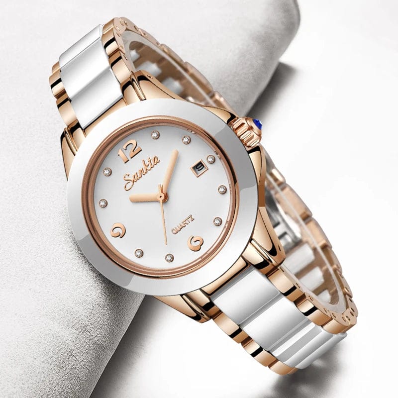 Eleganza Italiana SUNKTA Fashion Women Watches Rose Gold Ladies Bracelet Watches Reloj Mujer 2023 New Creative Waterproof Quartz Watches For Women Streetwear high fashion shein amazon temu target Walmart online