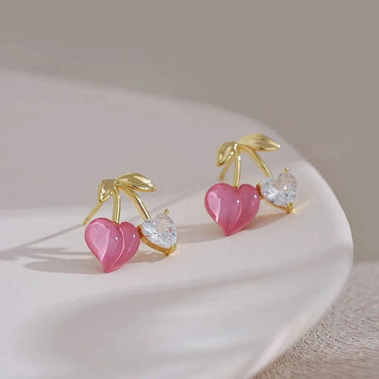 Eleganza Italiana Sweet Tulip Flower Ear Stud Women&