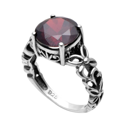 Eleganza Italiana Szjinao Fashion Ring Bohemian Gold Bowknot 925 Sterling Silver Garnet Ring 925 Sterling Silver Engagement Rings for Women Streetwear high fashion shein amazon temu target Walmart online