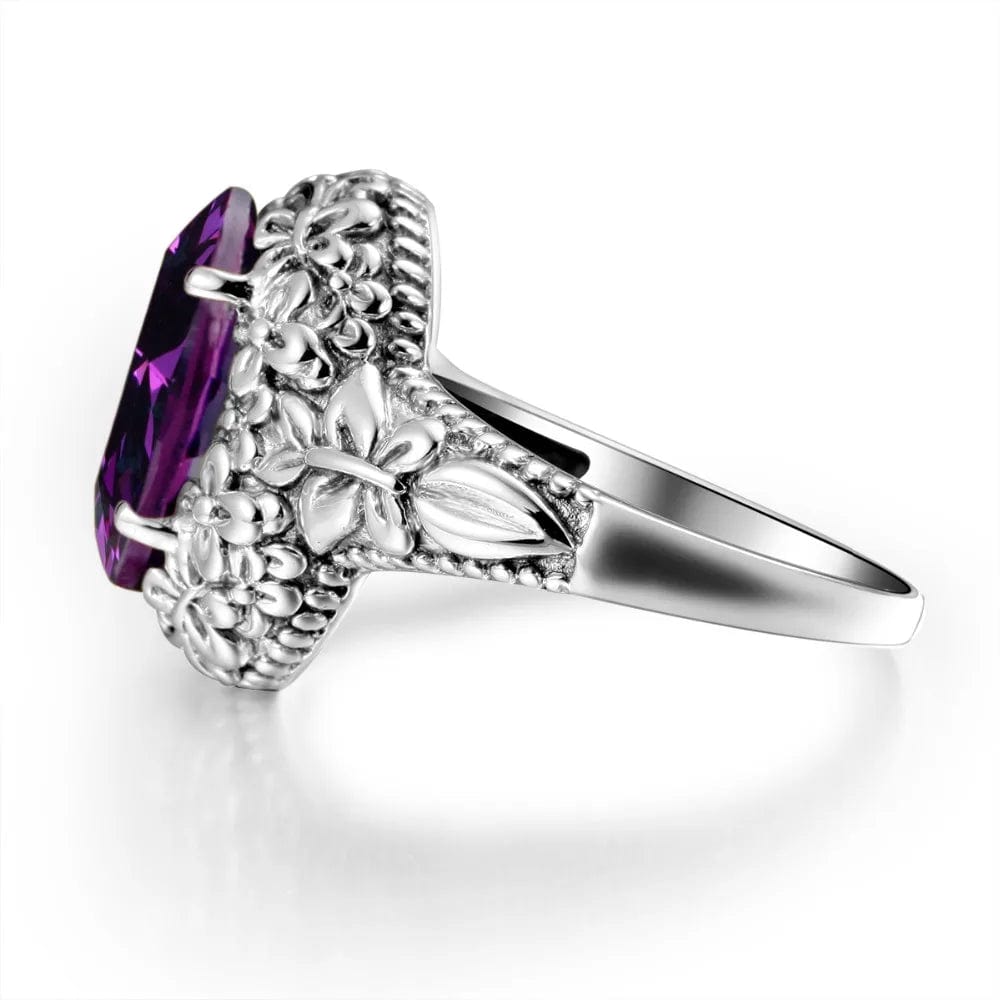 Eleganza Italiana Szjinao Rock Ancient Ethnic 925 Sterling Silver Victoria Butterfly Rings For Women Amethyst Love Jewelry Factory Direct Streetwear high fashion shein amazon temu target Walmart online