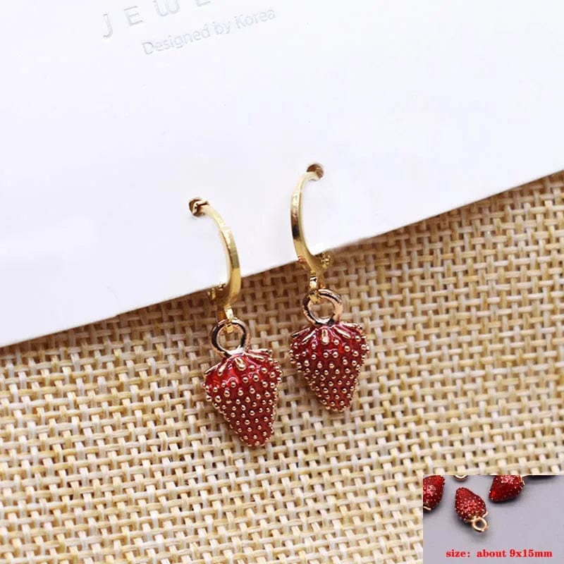 Eleganza Italiana Trending Earrings For Women Girls Cute Fruit Strawberry Banana Apple Candy Kids Funny Resin Metal Enamel Charms 3D Fruit Earring Streetwear high fashion shein amazon temu target Walmart online