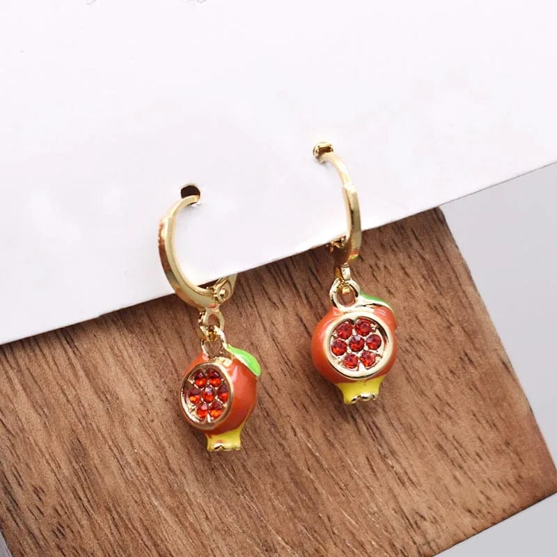 Eleganza Italiana Trending Earrings For Women Girls Cute Fruit Strawberry Banana Apple Candy Kids Funny Resin Metal Enamel Charms 3D Fruit Earring Streetwear high fashion shein amazon temu target Walmart online