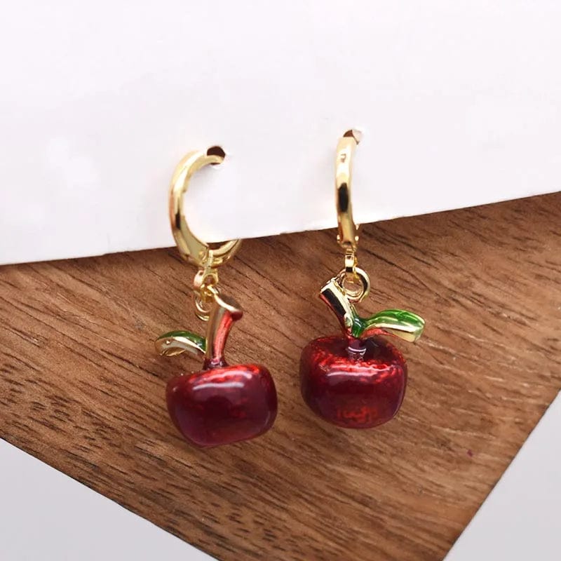 Eleganza Italiana Trending Earrings For Women Girls Cute Fruit Strawberry Banana Apple Candy Kids Funny Resin Metal Enamel Charms 3D Fruit Earring Streetwear high fashion shein amazon temu target Walmart online