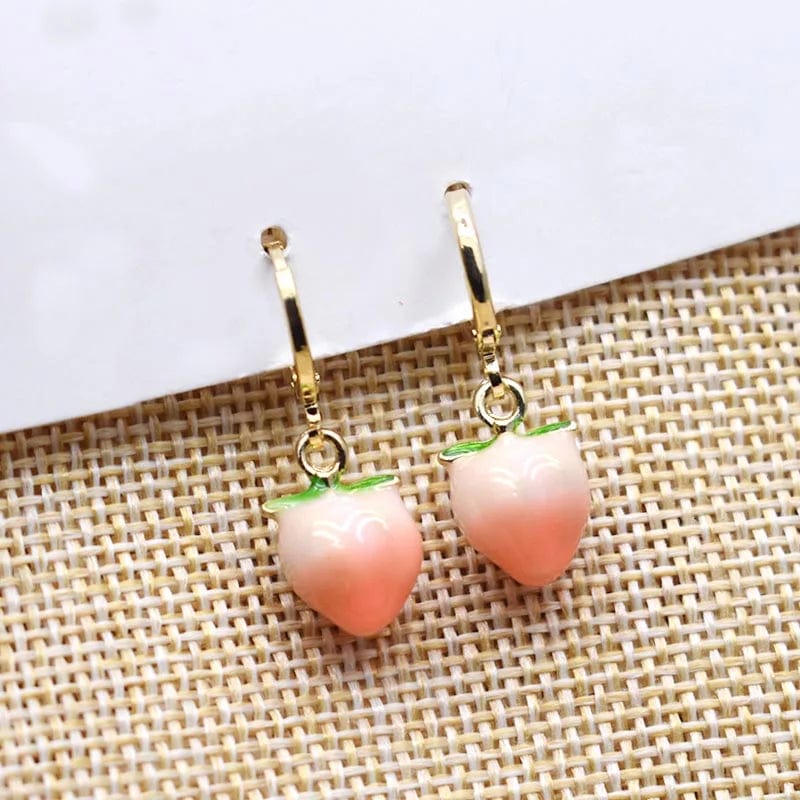 Eleganza Italiana Trending Earrings For Women Girls Cute Fruit Strawberry Banana Apple Candy Kids Funny Resin Metal Enamel Charms 3D Fruit Earring Streetwear high fashion shein amazon temu target Walmart online