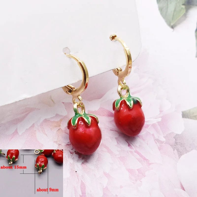 Eleganza Italiana Trending Earrings For Women Girls Cute Fruit Strawberry Banana Apple Candy Kids Funny Resin Metal Enamel Charms 3D Fruit Earring Streetwear high fashion shein amazon temu target Walmart online