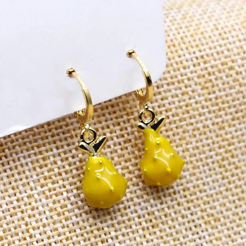 Eleganza Italiana Trending Earrings For Women Girls Cute Fruit Strawberry Banana Apple Candy Kids Funny Resin Metal Enamel Charms 3D Fruit Earring Streetwear high fashion shein amazon temu target Walmart online