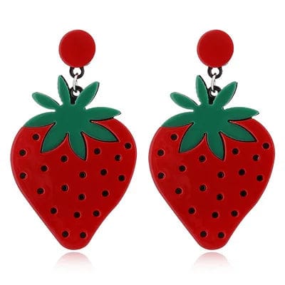 Eleganza Italiana Trendy Funny Fruit Vegetables Acrylic Women&