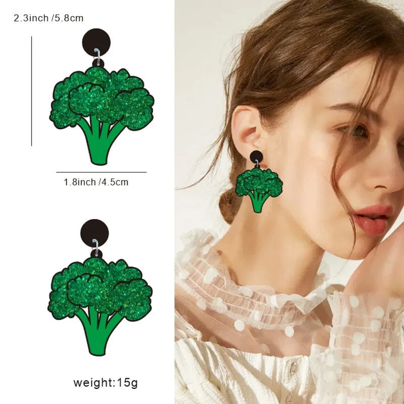 Eleganza Italiana Trendy Funny Fruit Vegetables Acrylic Women&