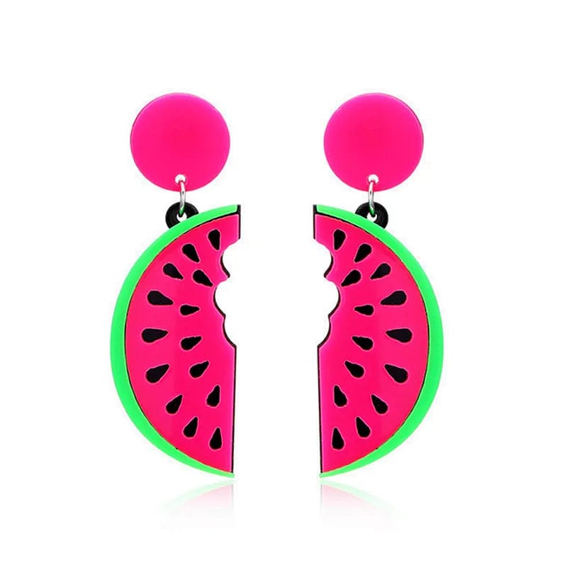 Eleganza Italiana Trendy Funny Fruit Vegetables Acrylic Women&