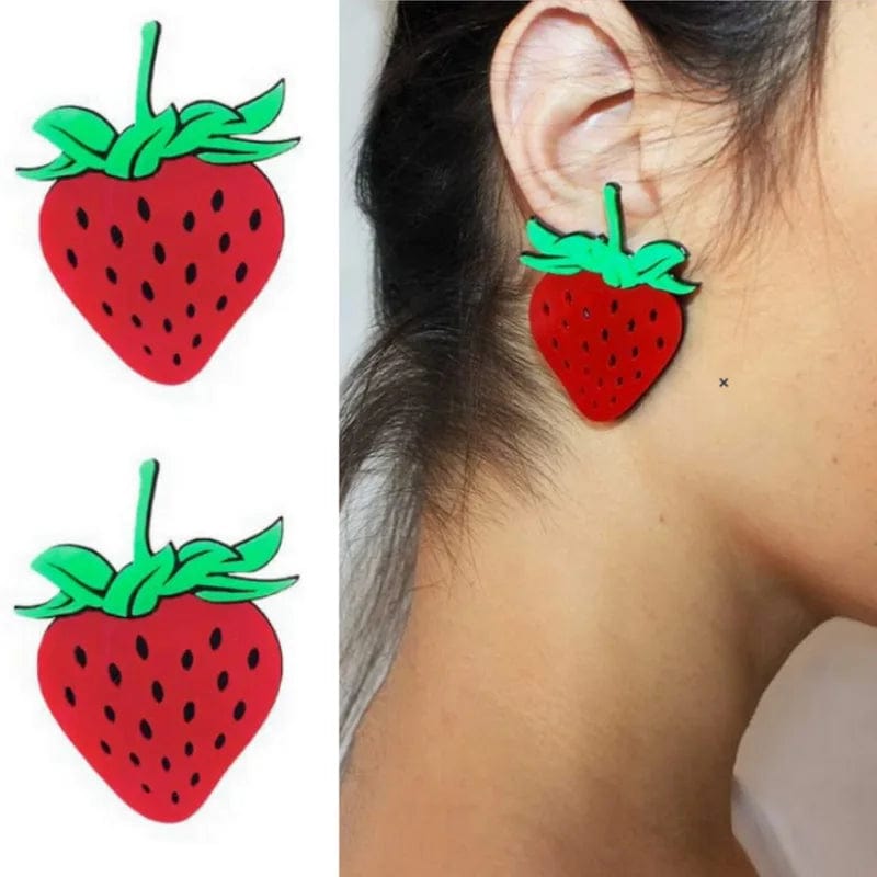 Eleganza Italiana Trendy Funny Fruit Vegetables Acrylic Women&