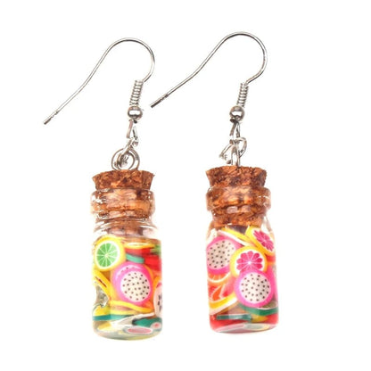 Eleganza Italiana Unique Creative Cup Drop Earrings Personalizeds Fruit Glass Bottle Novelty Hanging Pendant Earrings Girls Ladies Jewelry Streetwear high fashion shein amazon temu target Walmart online