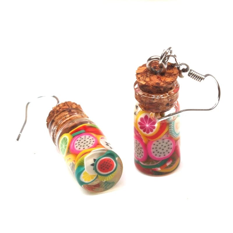 Eleganza Italiana Unique Creative Cup Drop Earrings Personalizeds Fruit Glass Bottle Novelty Hanging Pendant Earrings Girls Ladies Jewelry Streetwear high fashion shein amazon temu target Walmart online