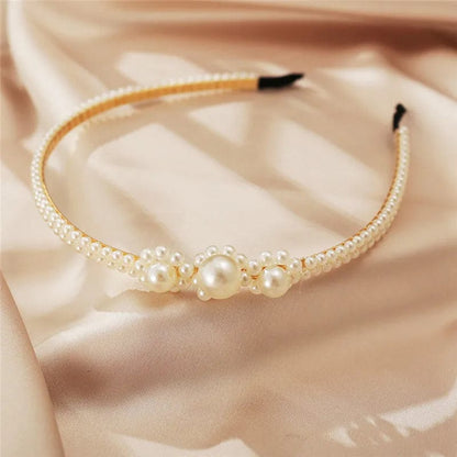 Eleganza Italiana VAGZEB Fashion Full Pearl Hairbands Elastic Flower Women Hair Hoop Bands Headband Bezel Girls Hair Accessories Headdress Streetwear high fashion shein amazon temu target Walmart online