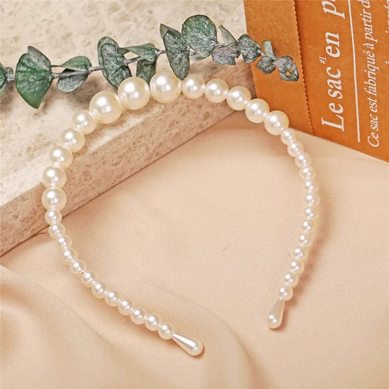 Eleganza Italiana VAGZEB Fashion Full Pearl Hairbands Elastic Flower Women Hair Hoop Bands Headband Bezel Girls Hair Accessories Headdress Streetwear high fashion shein amazon temu target Walmart online