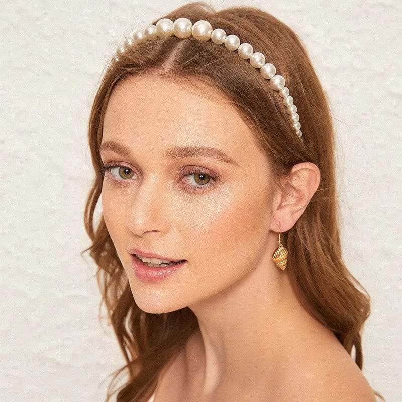 Eleganza Italiana VAGZEB Fashion Full Pearl Hairbands Elastic Flower Women Hair Hoop Bands Headband Bezel Girls Hair Accessories Headdress Streetwear high fashion shein amazon temu target Walmart online