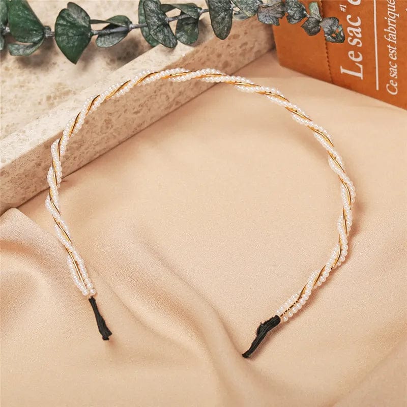 Eleganza Italiana VAGZEB Fashion Full Pearl Hairbands Elastic Flower Women Hair Hoop Bands Headband Bezel Girls Hair Accessories Headdress Streetwear high fashion shein amazon temu target Walmart online