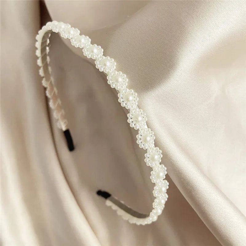 Eleganza Italiana VAGZEB Fashion Full Pearl Hairbands Elastic Flower Women Hair Hoop Bands Headband Bezel Girls Hair Accessories Headdress Streetwear high fashion shein amazon temu target Walmart online