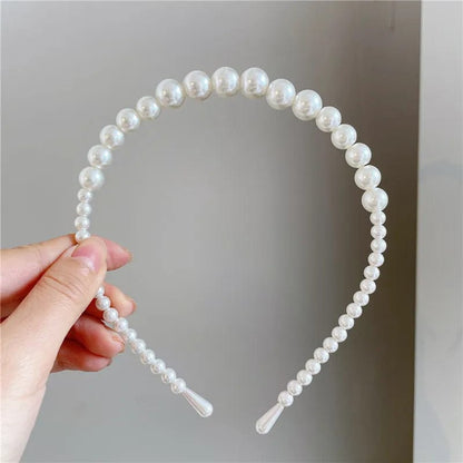 Eleganza Italiana VAGZEB Fashion Full Pearl Hairbands Elastic Flower Women Hair Hoop Bands Headband Bezel Girls Hair Accessories Headdress Streetwear high fashion shein amazon temu target Walmart online