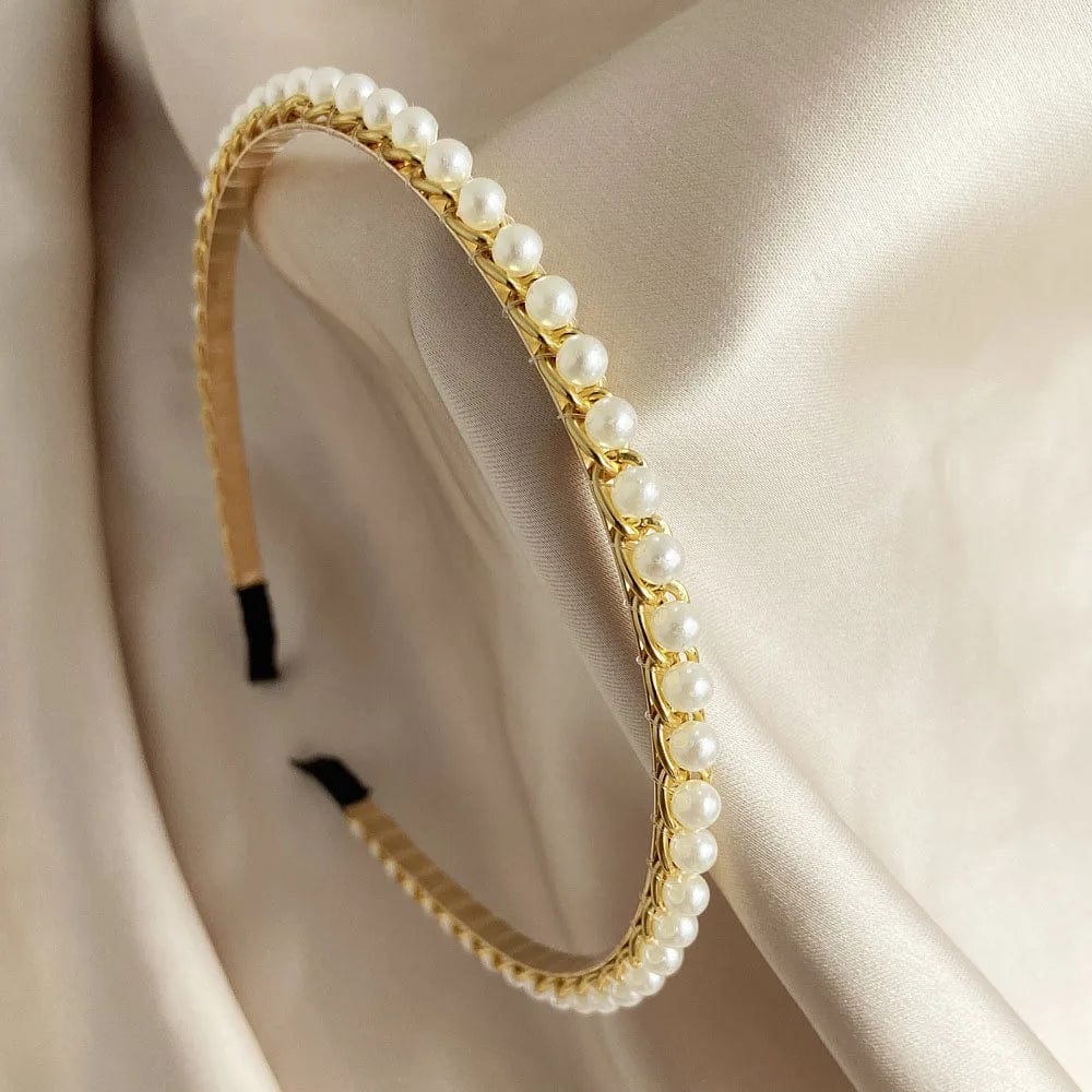 Eleganza Italiana VAGZEB Fashion Full Pearl Hairbands Elastic Flower Women Hair Hoop Bands Headband Bezel Girls Hair Accessories Headdress Streetwear high fashion shein amazon temu target Walmart online