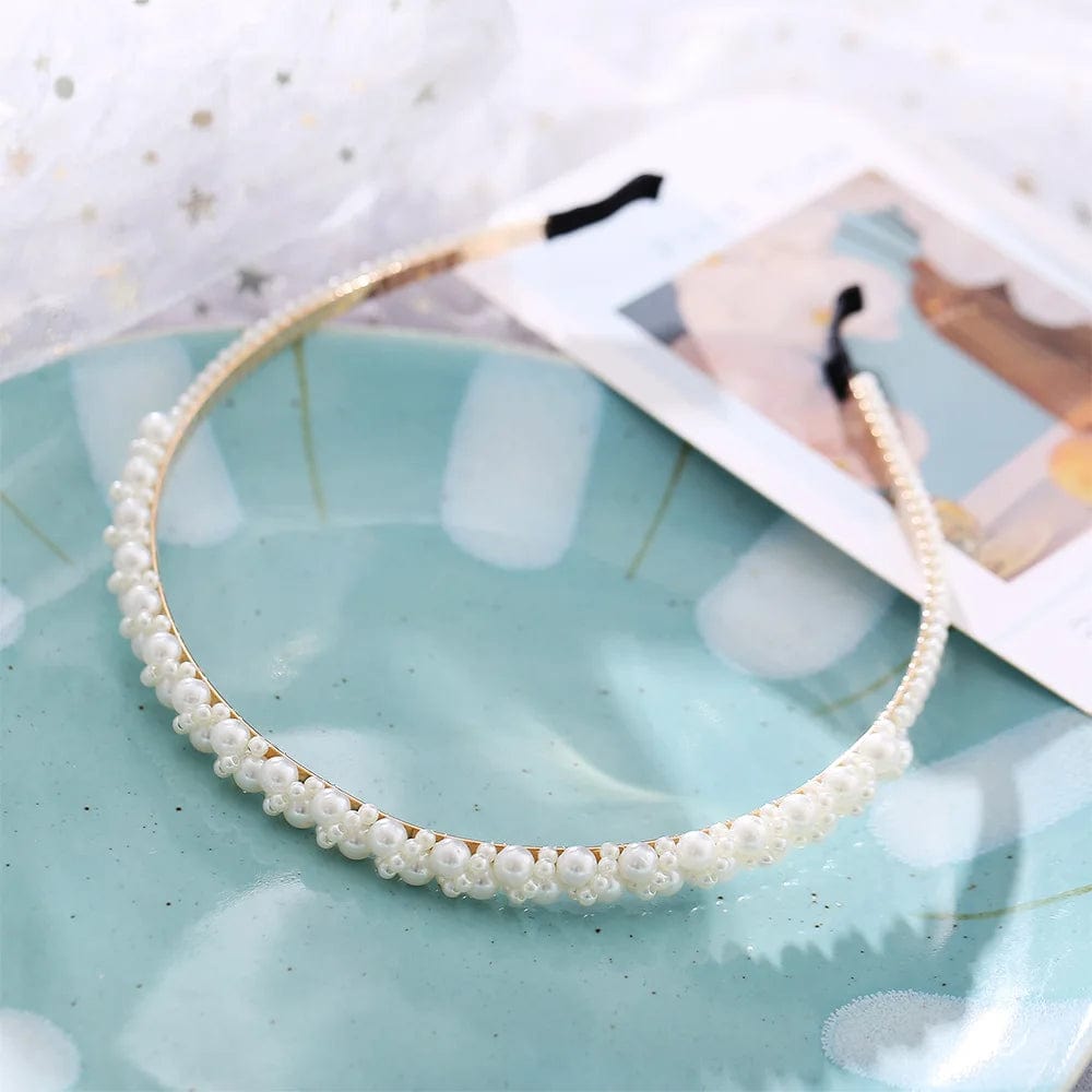 Eleganza Italiana VAGZEB Fashion Full Pearl Hairbands Elastic Flower Women Hair Hoop Bands Headband Bezel Girls Hair Accessories Headdress Streetwear high fashion shein amazon temu target Walmart online