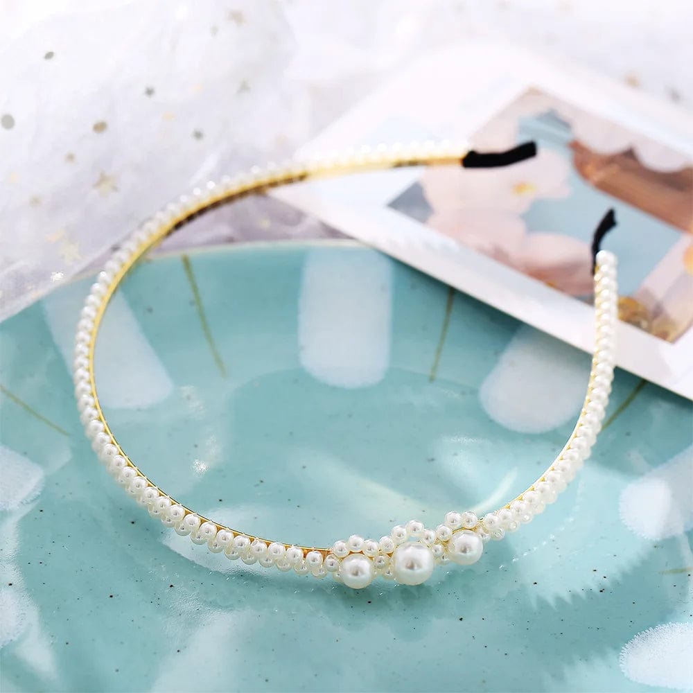 Eleganza Italiana VAGZEB Fashion Full Pearl Hairbands Elastic Flower Women Hair Hoop Bands Headband Bezel Girls Hair Accessories Headdress Streetwear high fashion shein amazon temu target Walmart online