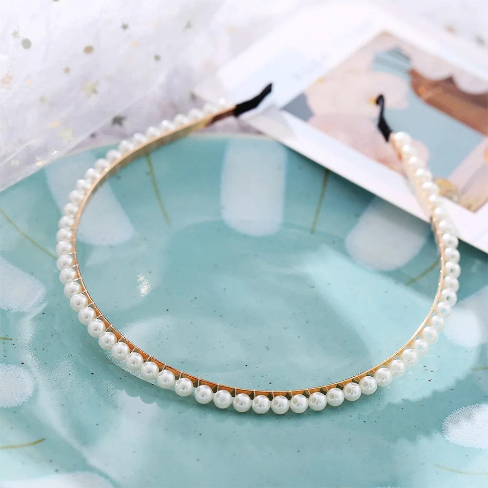 Eleganza Italiana VAGZEB Fashion Full Pearl Hairbands Elastic Flower Women Hair Hoop Bands Headband Bezel Girls Hair Accessories Headdress Streetwear high fashion shein amazon temu target Walmart online