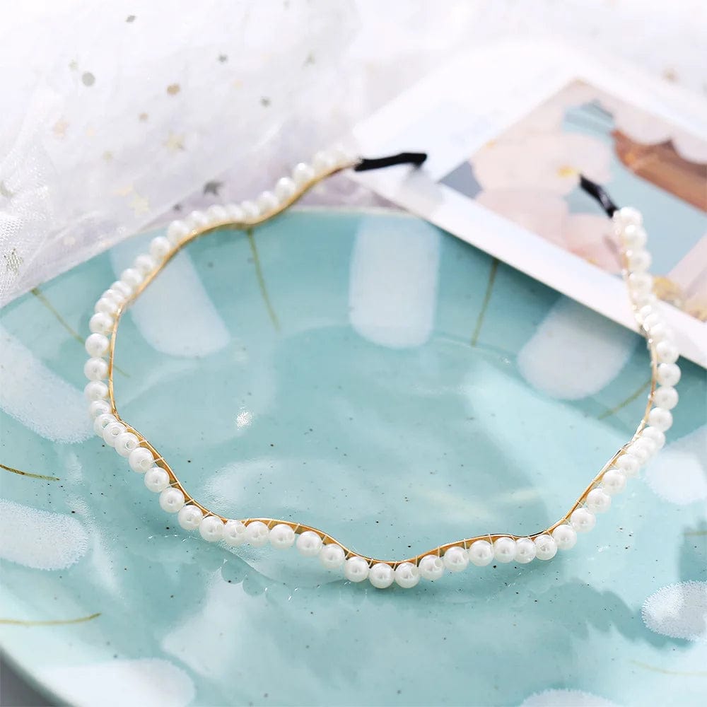 Eleganza Italiana VAGZEB Fashion Full Pearl Hairbands Elastic Flower Women Hair Hoop Bands Headband Bezel Girls Hair Accessories Headdress Streetwear high fashion shein amazon temu target Walmart online