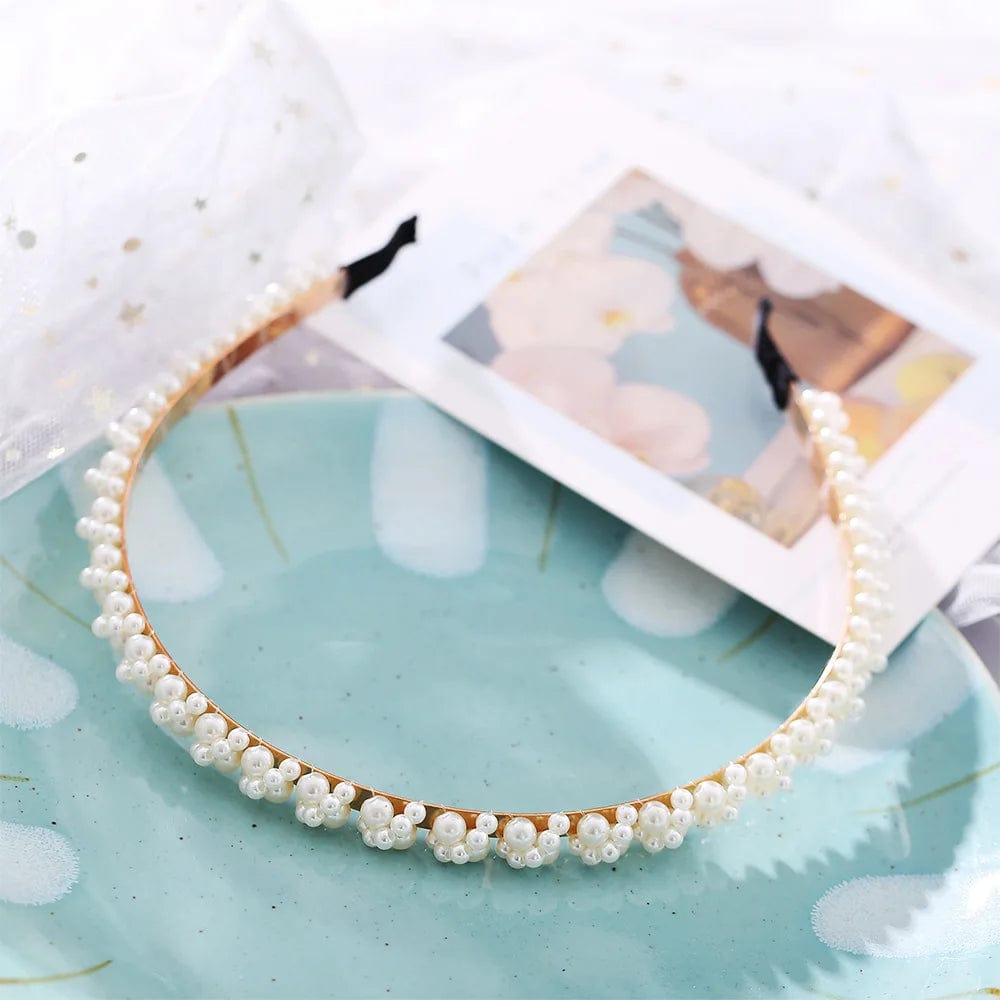 Eleganza Italiana VAGZEB Fashion Full Pearl Hairbands Elastic Flower Women Hair Hoop Bands Headband Bezel Girls Hair Accessories Headdress Streetwear high fashion shein amazon temu target Walmart online