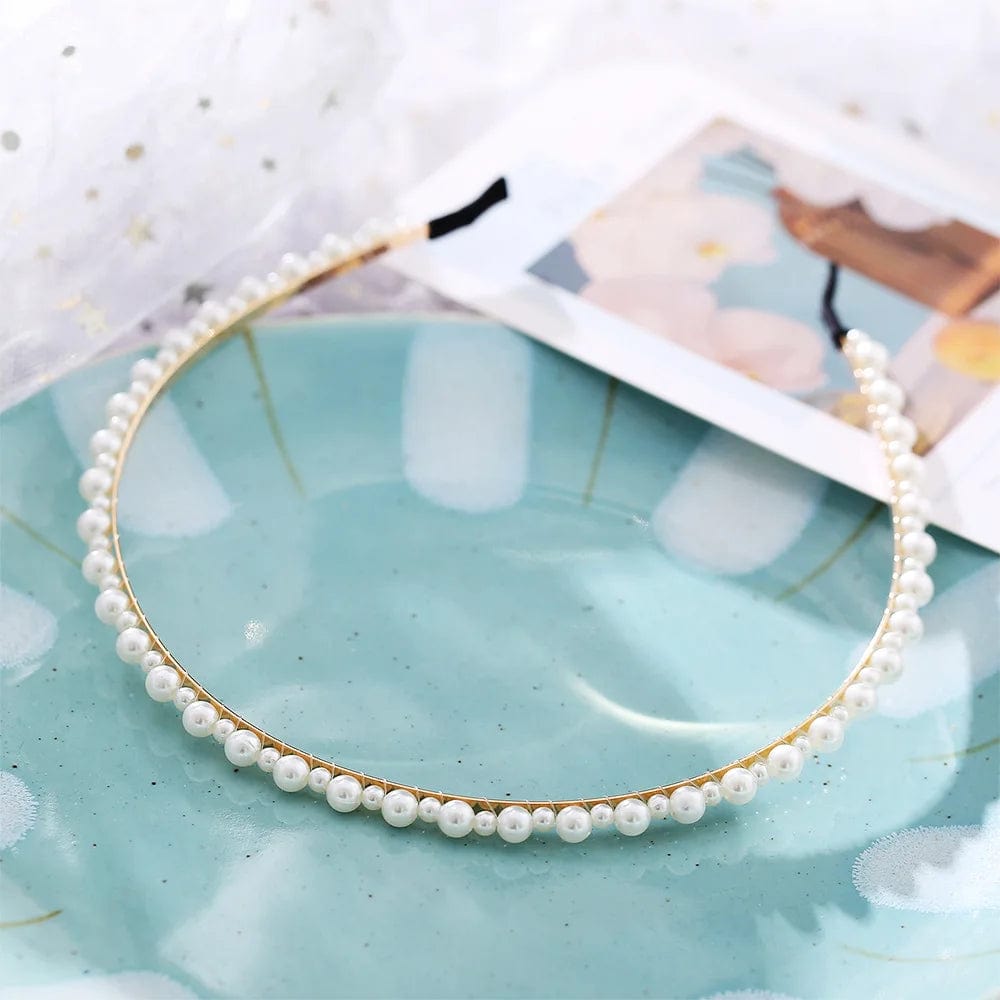 Eleganza Italiana VAGZEB Fashion Full Pearl Hairbands Elastic Flower Women Hair Hoop Bands Headband Bezel Girls Hair Accessories Headdress Streetwear high fashion shein amazon temu target Walmart online