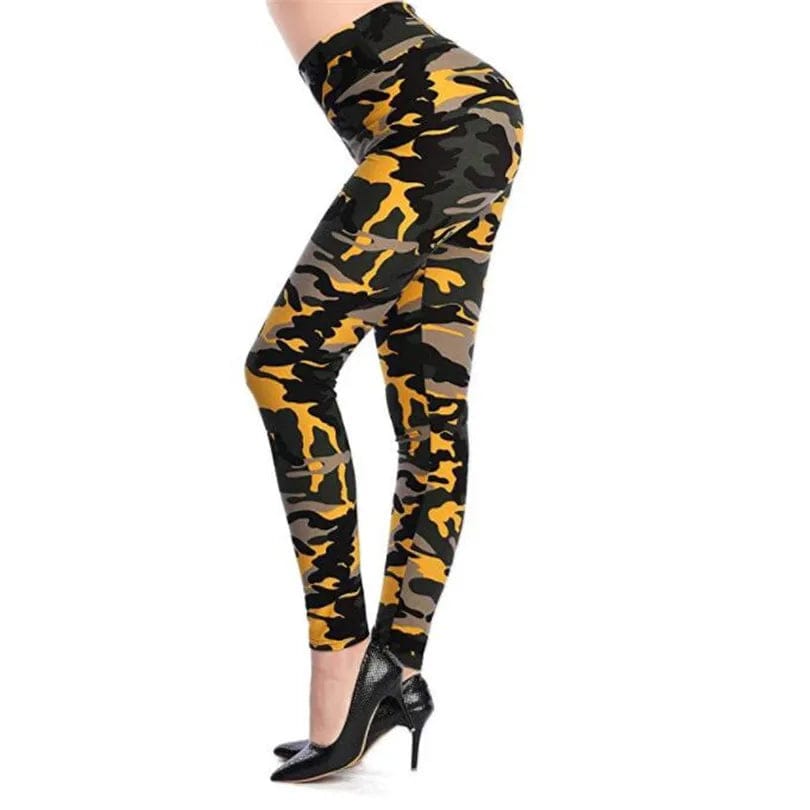 Eleganza Italiana VISNXGI New Fashion 2022 Camouflage Printing Elasticity Leggings Camouflage Fitness Pant Legins Casual Milk Legging For Women Streetwear high fashion shein amazon temu target Walmart online