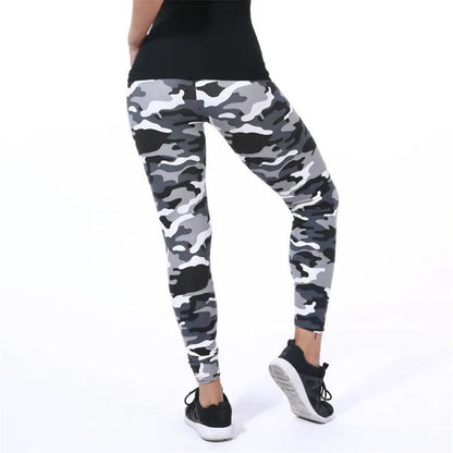 Eleganza Italiana VISNXGI New Fashion 2022 Camouflage Printing Elasticity Leggings Camouflage Fitness Pant Legins Casual Milk Legging For Women Streetwear high fashion shein amazon temu target Walmart online