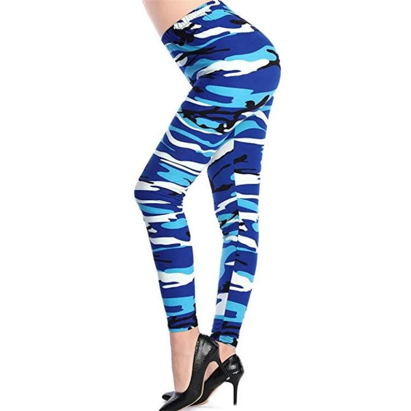 Eleganza Italiana VISNXGI New Fashion 2022 Camouflage Printing Elasticity Leggings Camouflage Fitness Pant Legins Casual Milk Legging For Women Streetwear high fashion shein amazon temu target Walmart online